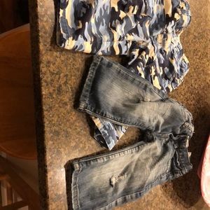 Two pairs baby jeans